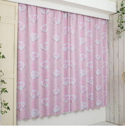 マイメロディ&マイスウィートピアノ 幅100cm×丈200cm 遮光 2枚セット キャラクター 正規ライセンス品 公式 ピアノ 子供 女の子 かわいい おしゃれ リボン my melody マイメロ サンリオ カーテン(代引不可)