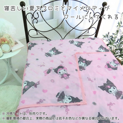 真夜中のメロクロ 冷感敷きパッド 100×205cm シングル ひんやり 接触冷感 マイメロディ クロミ サンリオ 洗える 涼しい マイメロ メロクロ 敷きパッド 涼感パッド 涼感マット 冷感パッド 敷パッド(代引不可)
