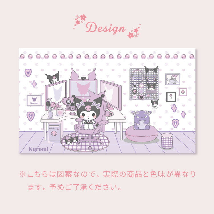 クロミ絵羽レースカーテン 2枚組 100×108cm UVカット 洗える 洗濯 プライバシー 目隠し フック付き カーテン 紫外線 おしゃれ かわいい サンリオ マイメロディ クロミ バク(代引不可)