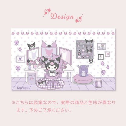 クロミ絵羽レースカーテン 2枚組 100×108cm UVカット 洗える 洗濯 プライバシー 目隠し フック付き カーテン 紫外線 おしゃれ かわいい サンリオ マイメロディ クロミ バク(代引不可)