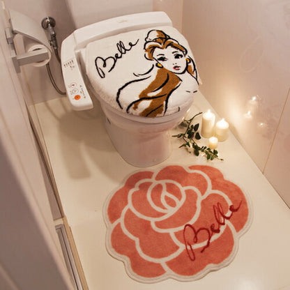 トイレ2点セット ベル 美女と野獣 トイレフタカバー マット トイレカバー キャラクター Disney ディズニー(代引不可)