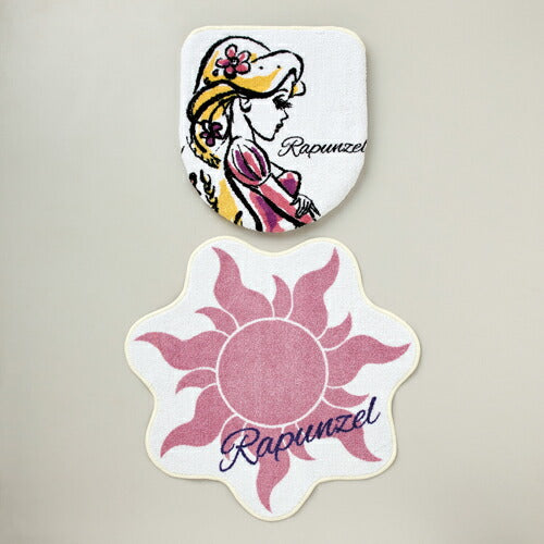 トイレ 蓋カバー トイレマット セット ラプンツェル マット トイレカバー キャラクター Disney ディズニー(代引不可)