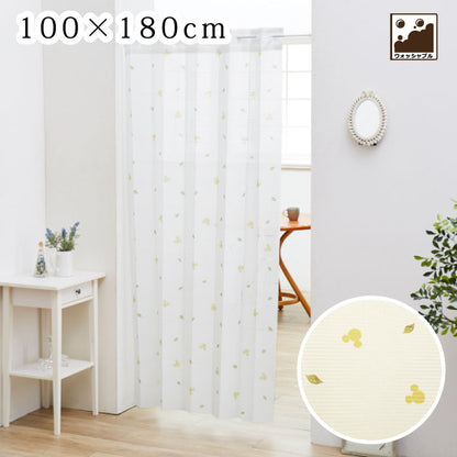 ミッキー ミツマル リーフ 間仕切りカーテン 100×180cm 洗濯可 SB-428-MDisneyzone Disney/ディズニー ミッキーマウス(代引不可)