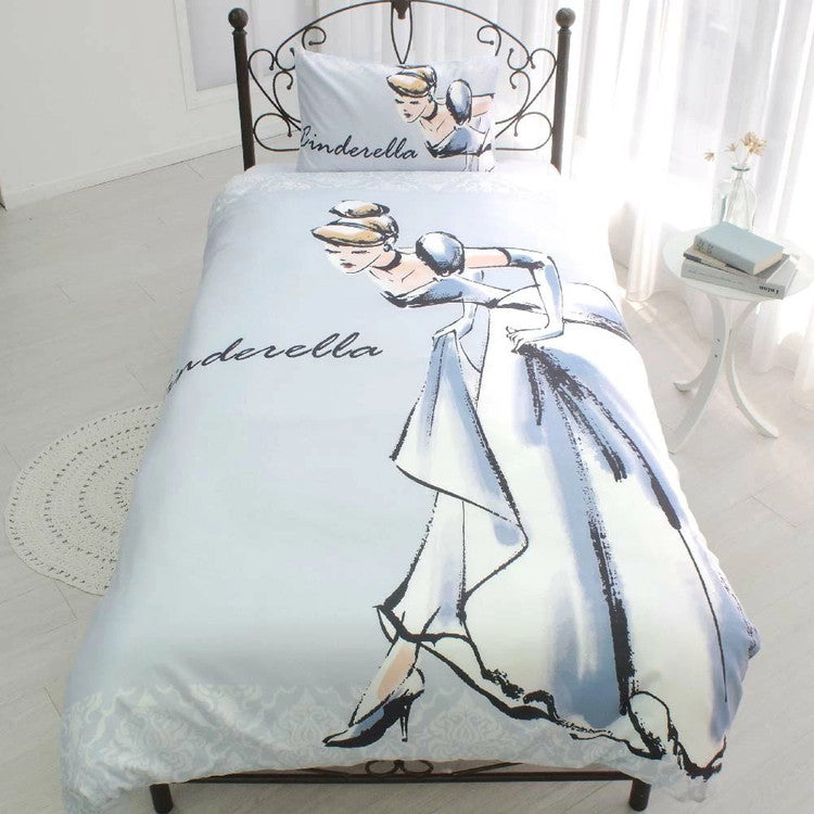 シンデレラ ディズニー 布団カバー3点セット 丸洗い可 シングル Disney 枕カバー 掛布団カバー シーツ 洋式 和式 布団カバー 敷布団カバー ピローケース(代引不可)