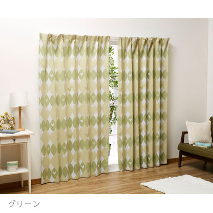 三ツ丸ミッキー 遮光カーテン 北欧風 2級遮光 2枚組 幅100 丈135 丈178 cm 丈200cm ウォッシャブル 丸洗い Disney ディズニー(代引不可)