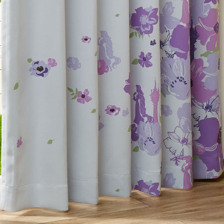 ラプンツェル 2級遮光 遮熱 カーテン 2枚組 幅100cm 丈135cm 丈178cm 丈200cm ウォッシャブル 丸洗い Disney ディズニー(代引不可)