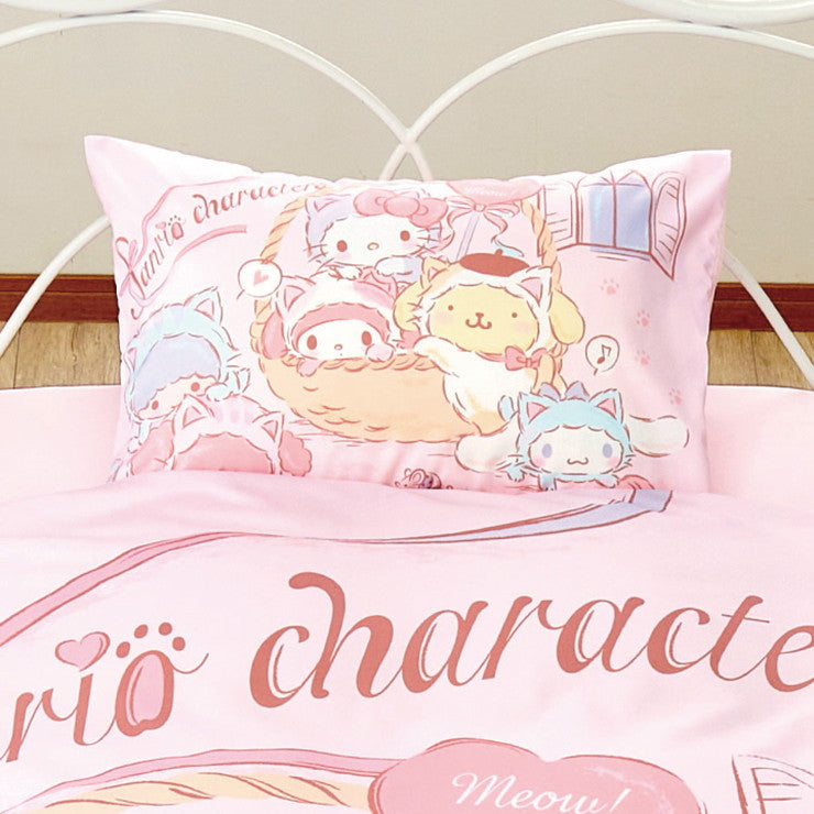サンリオキャラMI×絵羽カバー 3点セット シングル キャラMI× 和式 洋式 布団カバー 掛布団カバー 3点セット ベッドシーツ(代引不可)