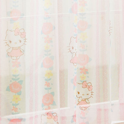 レースカーテン 2枚組 キティ 【3サイズ】 幅100cm 丈133cm 丈176cm 丈198cm ウォッシャブル サンリオ SanrioZone ハローキティ(代引不可)