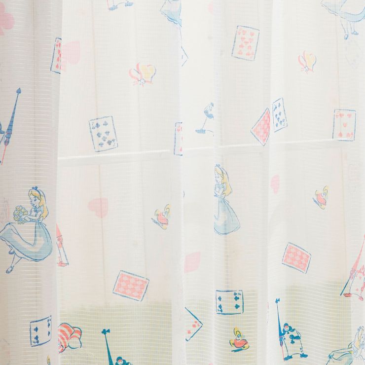 レースカーテン 2枚組 アリス 【3サイズ】 幅100cm 丈133cm 丈176cm 丈198cm ウォッシャブル ディズニー Disneyzone(代引不可)