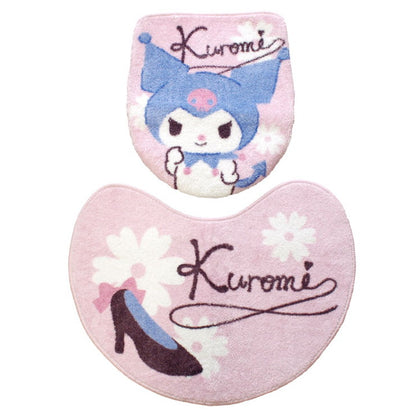 トイレ2点セット クロミ トイレタリー トイレふたカバー トイレマット トイレカバー 洗える マイメロディ マイメロ サンリオ(代引不可)