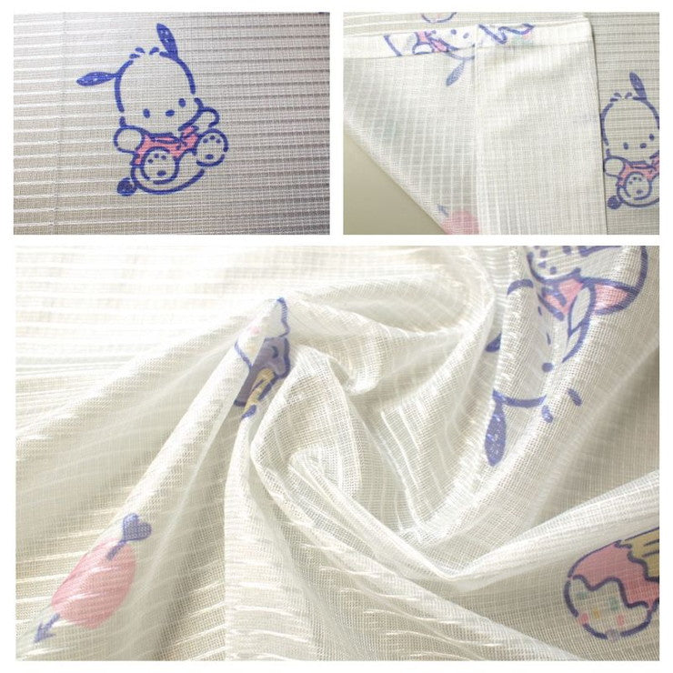 レースカーテン 2枚組 ポチャッコ 幅100 丈133cm 丈176cm 丈198cm 外から見えにくい サンリオ SanrioZone かわいい おしゃれ(代引不可)