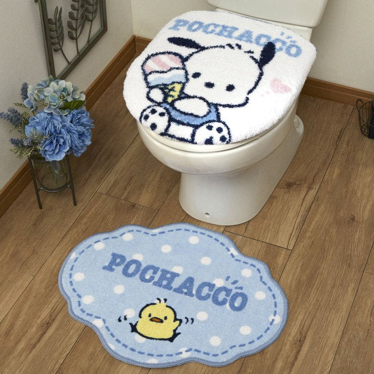 ポチャッコ トイレ2点セット トイレタリー トイレフタカバー 温水洗浄便座用 ぽちゃっこ pochacco サンリオ SanrioZone(代引不可)