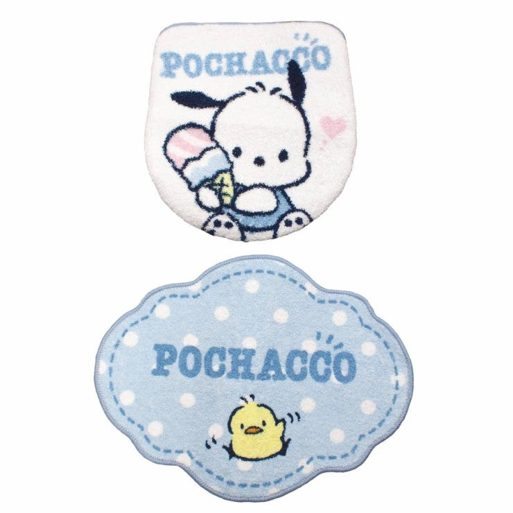 ポチャッコ トイレ2点セット トイレタリー トイレフタカバー 温水洗浄便座用 ぽちゃっこ pochacco サンリオ SanrioZone(代引不可)