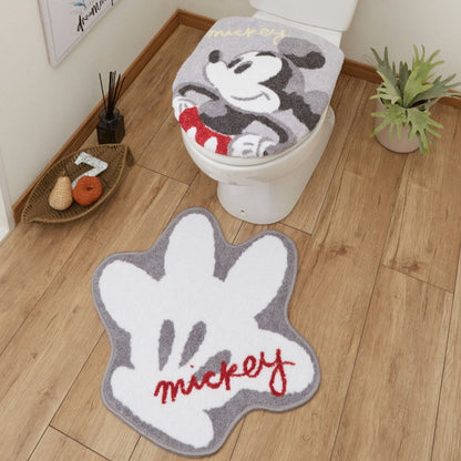 Desney ディズニー ミッキー トイレ2点セット トイレタリー トイレフタカバー トイレマット マット グッズ 温水洗浄便座用 おしり洗浄器 トイレカバー キャラクター(代引不可)