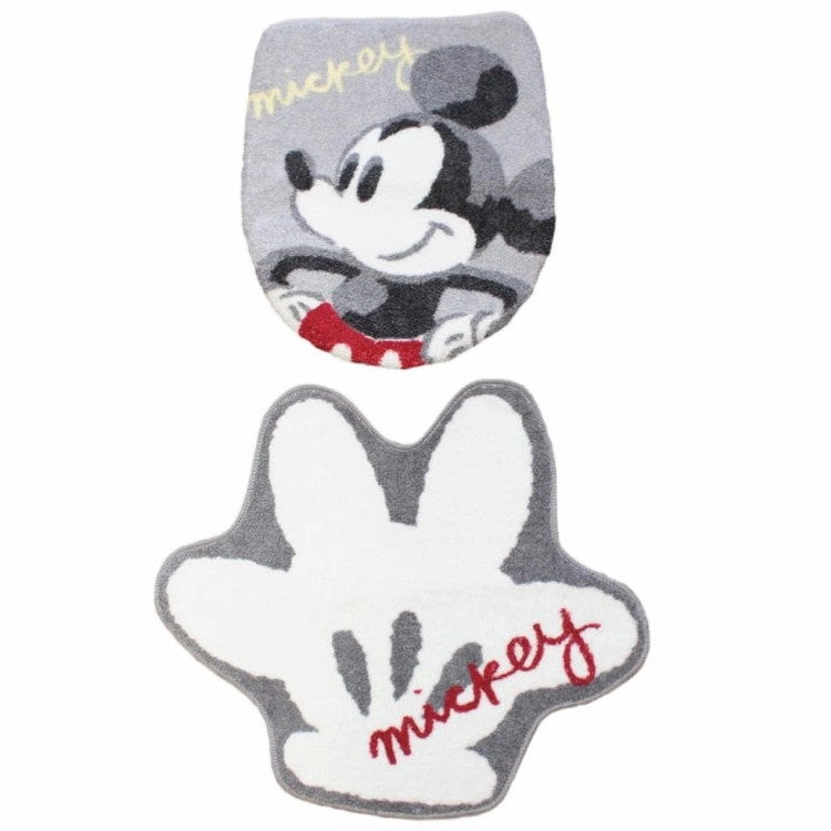 Desney ディズニー ミッキー トイレ2点セット トイレタリー トイレフタカバー トイレマット マット グッズ 温水洗浄便座用 おしり洗浄器 トイレカバー キャラクター(代引不可)