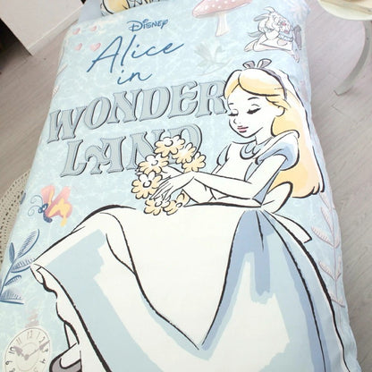 Desney ディズニー ふしぎの国のアリス 布団カバー3点セット 敷布団カバー シングルロング フィットシーツ ボックスシーツ かけ布団カバー ベッドシーツ 枕カバー プリンセス(代引不可)