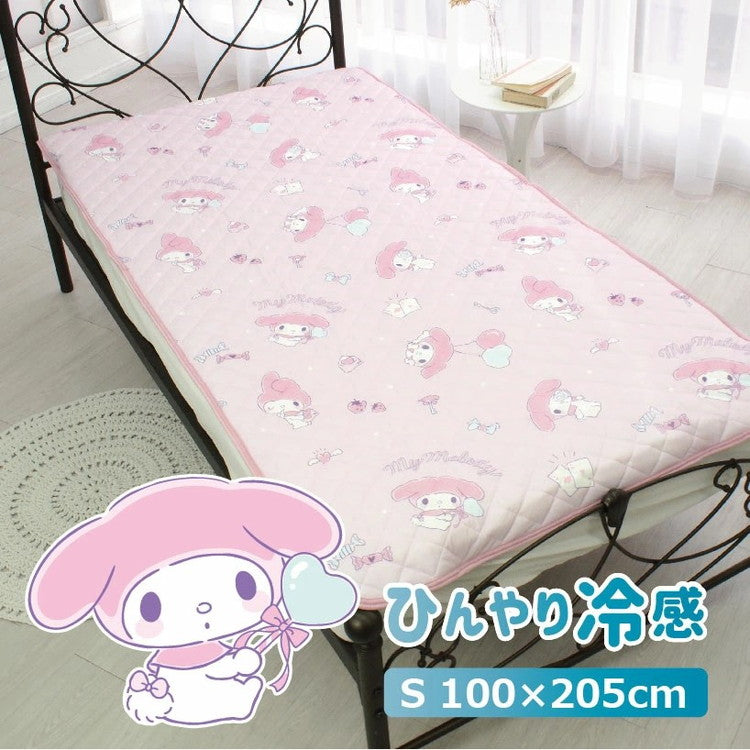 マイメロディ 冷感敷きパッド シングル ひんやり 接触冷感 洗える 敷パッド ウォッシャブル 姫 姫系 キャラクター サンリオ Sanriozone かわいい 可愛い 子ども部屋 子供部屋 キッズ(代引不可)