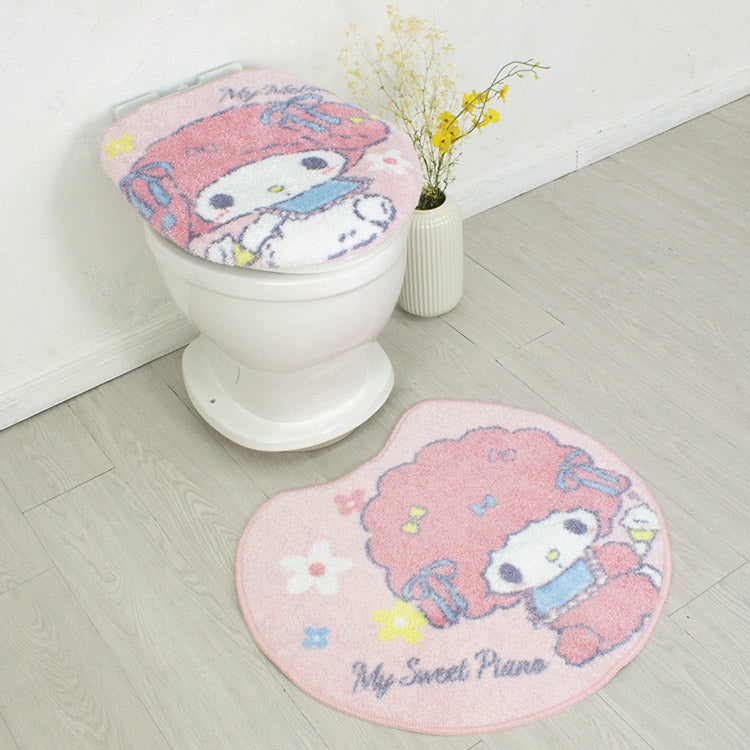 マイメロディ&マイスウィートピアノ トイレ2点セット トイレ用品 トイレタリー トイレフタカバー トイレマット 温水洗浄便座用 トイレカバー キャラクター マイメロ サンリオ SanrioZone(代引不可)