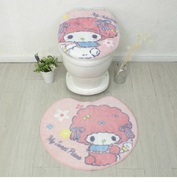 マイメロディ&マイスウィートピアノ トイレ2点セット トイレ用品 トイレタリー トイレフタカバー トイレマット 温水洗浄便座用 トイレカバー キャラクター マイメロ サンリオ SanrioZone(代引不可)