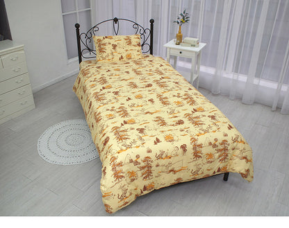 くまのプーさん 布団カバー3点セット シングル ぷーさん 布団カバー 掛布団カバー 3点セット ベッドシーツ 敷布団カバー 枕カバー ピローケース SL 丸洗い可 キャラクター ディズニー Disney(代引不可)