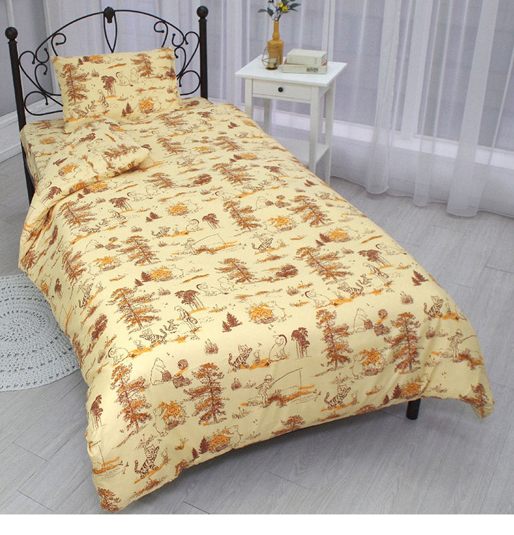 くまのプーさん 布団カバー3点セット シングル ぷーさん 布団カバー 掛布団カバー 3点セット ベッドシーツ 敷布団カバー 枕カバー ピローケース SL 丸洗い可 キャラクター ディズニー Disney(代引不可)