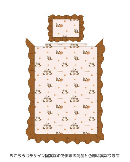 寝具 布団カバー カバーセット かわいい チップ&デール ディズニー どんぐり オールシーズン キッズ 速乾 吸収 3点セット 洗濯可 洋・和シングル 共通 しわになりにくく プレゼント カバー(代引不可)