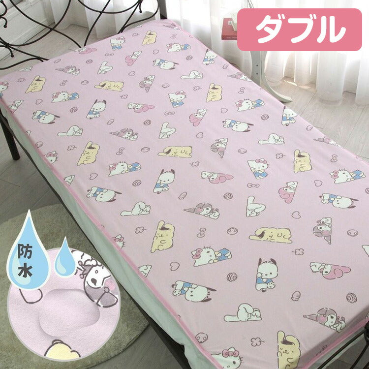 防水シーツ 140cm×205cm おねしょダブルサイズ おねしょ ブルーデイ 夜も安心 洗える 丸洗いOK お手入れ簡単 洗濯機OK キャラ勢ぞろい マット カバー 防ダニ ズレ防止ゴム付き 防水 清潔(代引不可)
