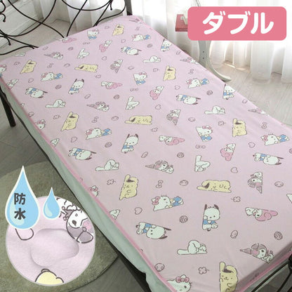 防水シーツ 140cm×205cm おねしょダブルサイズ おねしょ ブルーデイ 夜も安心 洗える 丸洗いOK お手入れ簡単 洗濯機OK キャラ勢ぞろい マット カバー 防ダニ ズレ防止ゴム付き 防水 清潔(代引不可)