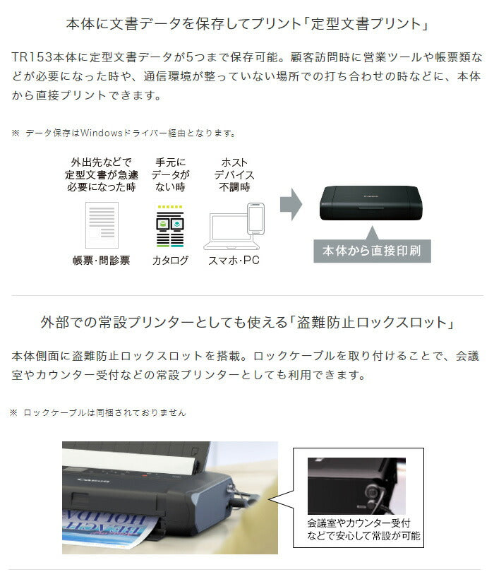 Canon キャノン A4インクジェットプリンター TR153(代引不可)