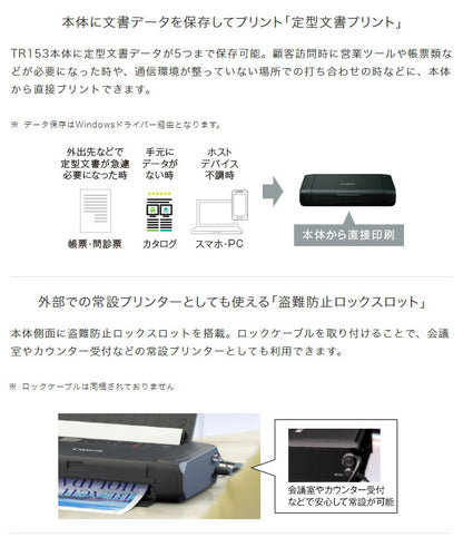 Canon キャノン A4インクジェットプリンター TR153(代引不可)