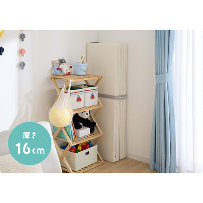 折り畳みマットレス 140×200cm 厚さ4cm 4つ折り プレイマット 赤ちゃん 折りたたみ ベビー 厚手 防水 ベビーマット プレイ マット クッションマット キッズ 子供 フォルダーマット babynug ベビナグ【送料無料】