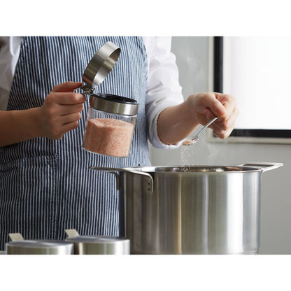 3個セット SALUS スカンディック スパイスジャー 300ml スプーン付き ガラス ステンレス 保存容器 調味料ポット 調味料入れ 砂糖 塩 コショウ スパイス セイラス おしゃれ(代引不可)