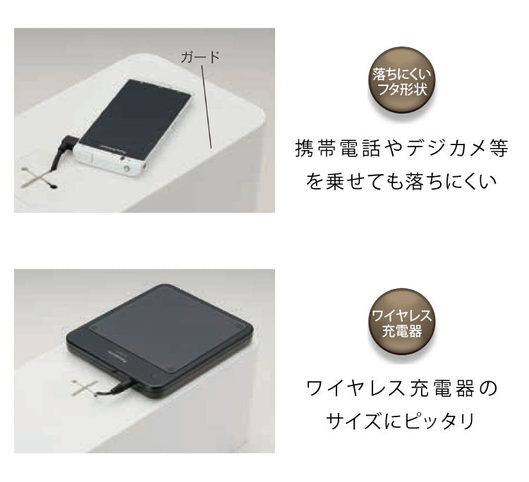 ケーブルボックス 配線収納 コード コンセント すっきり きれい ブラック ホワイト 6口対応 幅 41.5cm 奥行 16cm 高さ14.1cm コンパクト タップ収納 シンプル おしゃれ 蓋つき 滑り止め付き(代引不可)