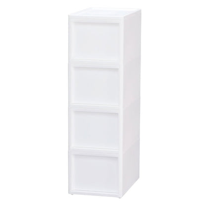 隙間収納 ミドルストッカー 幅26cm 抗菌 クリプティ 日本製 引出し4段 M4段 キャスター付き JEJアステージ すき間収納 収納ボックス 収納ケース 中身が透けない プラスチック収納(代引不可)