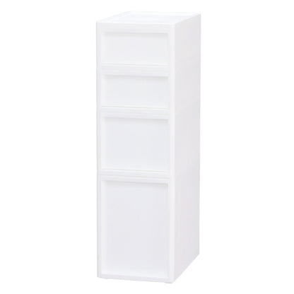 隙間収納 ミドルストッカー 幅26cm 抗菌 クリプティ 日本製 引出し4段 S2段/M1段/L1段 キャスター付き JEJアステージ すき間収納 収納ボックス 収納ケース 中身が透けない プラスチック収納(代引不可)