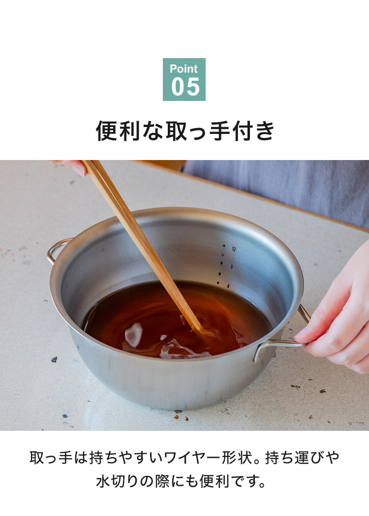 日本製 燕三条 すっきり暮らす 火にかけられるボウル 18cm 食洗機対応 IH対応 ガス火OK ステンレスボウル 3way 鍋 ボウル 器 取っ手 目盛り付き 1台3役 冷麺 ラーメン どんぶり 1人鍋 ボウル おしゃれ