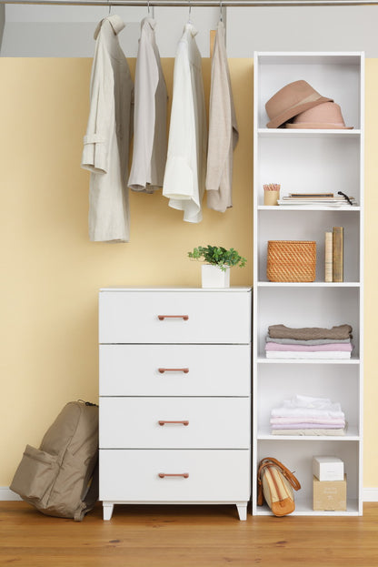 チェスト 4段 脚付き ホコリの入りにくいチェスト LCチェスト 北欧 収納ケース 引き出し ワイド4段 LCC-564 おもちゃ収納 押入れ収納 押し入れ収納 収納ボックス クローゼット収納 サンカ(代引不可)