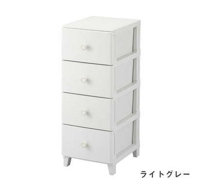 日本製 収納ケース チェスト 幅34cm 4段 ルームス コンベッソ ROOM'S convesso リビングチェスト サニタリーチェスト 収納ボックス 衣装ケース タンス クローゼット サンカ(代引不可)