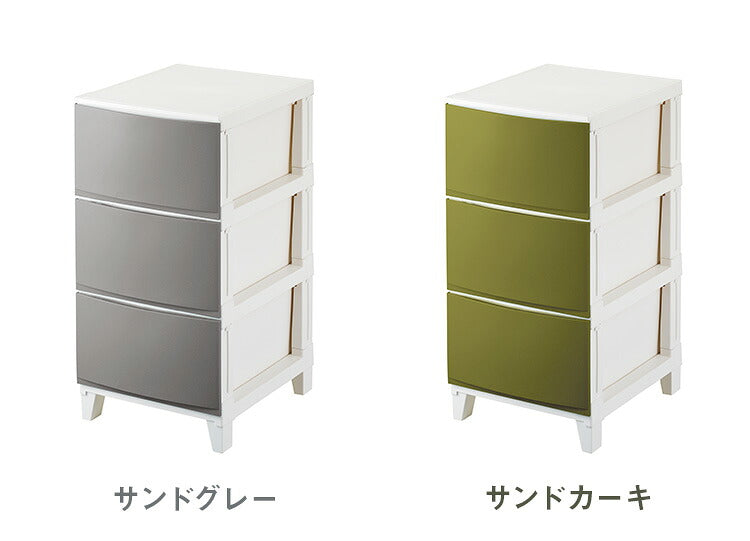 選べる7色 日本製 収納ケース チェスト 幅34cm スリム3段 ルームス シェード ROOM'S shade リビングチェスト サニタリー 隙間収納 すき間収納 収納ボックス 衣装ケース タンス クローゼット サンカ(代引不可)