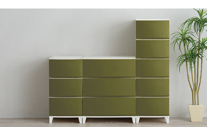 選べる7色 日本製 収納ケース チェスト 幅34cm スリム3段 ルームス シェード ROOM'S shade リビングチェスト サニタリー 隙間収納 すき間収納 収納ボックス 衣装ケース タンス クローゼット サンカ(代引不可)