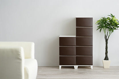 選べる7色 日本製 収納ケース チェスト 幅34cm スリム5段 ルームス シェード ROOM'S shade リビングチェスト サニタリー 隙間収納 すき間収納 収納ボックス 衣装ケース タンス クローゼット サンカ(代引不可)