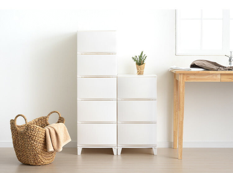 選べる7色 日本製 収納ケース チェスト 幅34cm スリム5段 ルームス シェード ROOM'S shade リビングチェスト サニタリー 隙間収納 すき間収納 収納ボックス 衣装ケース タンス クローゼット サンカ(代引不可)