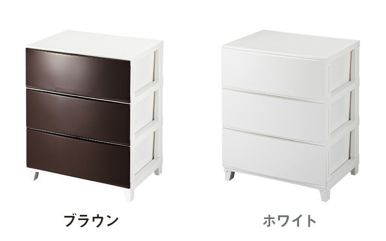 選べる7色 日本製 収納ケース チェスト 幅54cm ワイド3段 ルームス シェード ROOM'S shade リビングチェスト サニタリー 収納ボックス 衣装ケース タンス クローゼット 押入れ 押し入れ サンカ(代引不可)