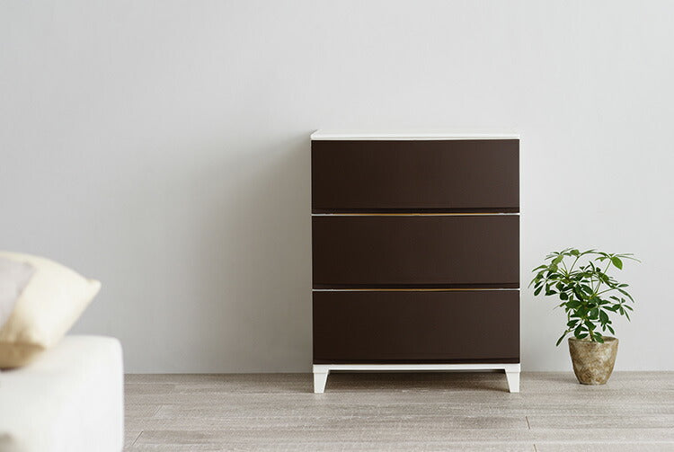 選べる7色 日本製 収納ケース チェスト 幅54cm ワイド3段 ルームス シェード ROOM'S shade リビングチェスト サニタリー 収納ボックス 衣装ケース タンス クローゼット 押入れ 押し入れ サンカ(代引不可)