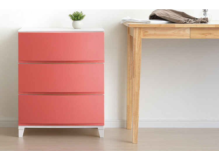 選べる7色 日本製 収納ケース チェスト 幅54cm ワイド3段 ルームス シェード ROOM'S shade リビングチェスト サニタリー 収納ボックス 衣装ケース タンス クローゼット 押入れ 押し入れ サンカ(代引不可)