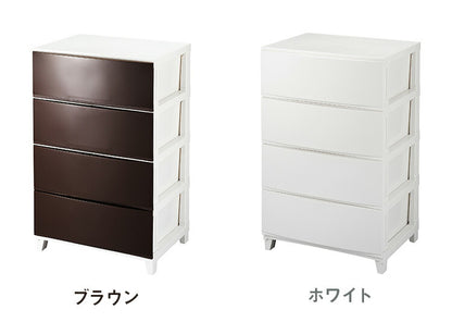 選べる7色 日本製 収納ケース チェスト 幅54cm ワイド4段 ルームス シェード ROOM'S shade リビングチェスト サニタリー 収納ボックス 衣装ケース タンス クローゼット 押入れ 押し入れ サンカ(代引不可)