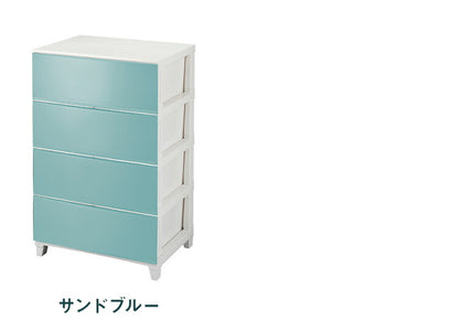 選べる7色 日本製 収納ケース チェスト 幅54cm ワイド4段 ルームス シェード ROOM'S shade リビングチェスト サニタリー 収納ボックス 衣装ケース タンス クローゼット 押入れ 押し入れ サンカ(代引不可)