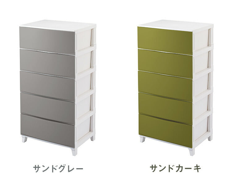 選べる7色 日本製 収納ケース チェスト 幅54cm ワイド5段 ルームス シェード ROOM'S shade リビングチェスト サニタリー 収納ボックス 衣装ケース タンス クローゼット 押入れ 押し入れ サンカ(代引不可)
