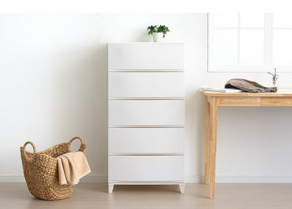 選べる7色 日本製 収納ケース チェスト 幅54cm ワイド5段 ルームス シェード ROOM'S shade リビングチェスト サニタリー 収納ボックス 衣装ケース タンス クローゼット 押入れ 押し入れ サンカ(代引不可)