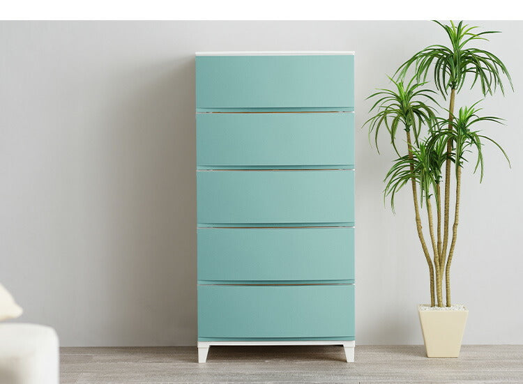 選べる7色 日本製 収納ケース チェスト 幅54cm ワイド5段 ルームス シェード ROOM'S shade リビングチェスト サニタリー 収納ボックス 衣装ケース タンス クローゼット 押入れ 押し入れ サンカ(代引不可)